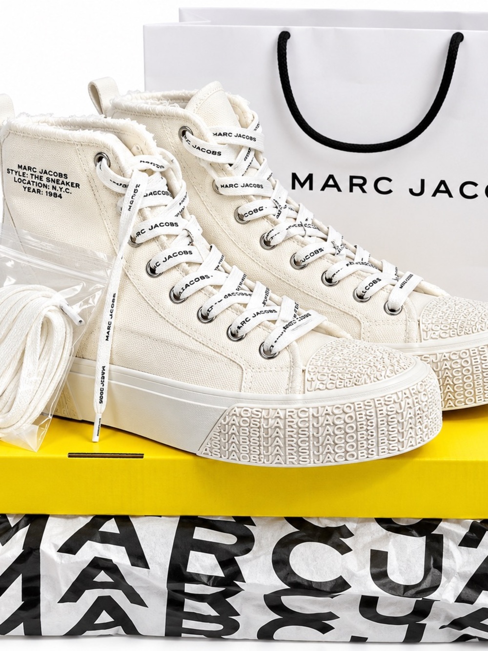 Marc Jacobs The High Top Sneaker White EU 40 Women’s 10 NWT